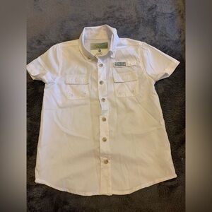 Kids White Button Down Shirt